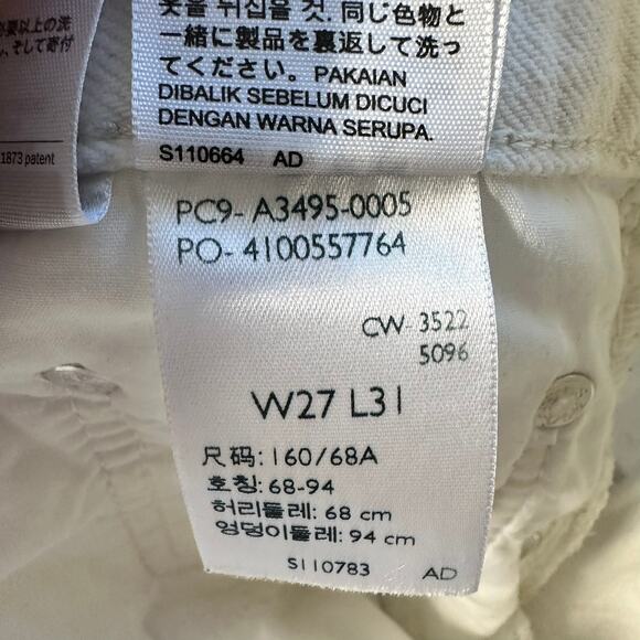 Levi's Baggy Bootcut Jeans Premium Denim White 27 - Picture 11 of 16